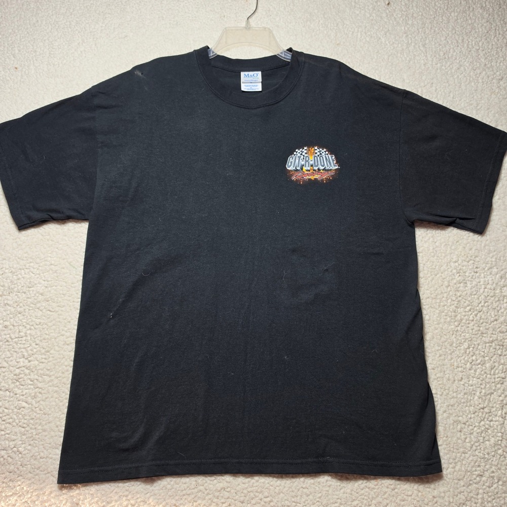 Larry The Cable Guy Git-R-Done Racing T-Shirt Mens XL Black Graphic Tee M&O